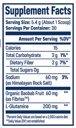 Native Fiber Baobab Powder Supplement Facts